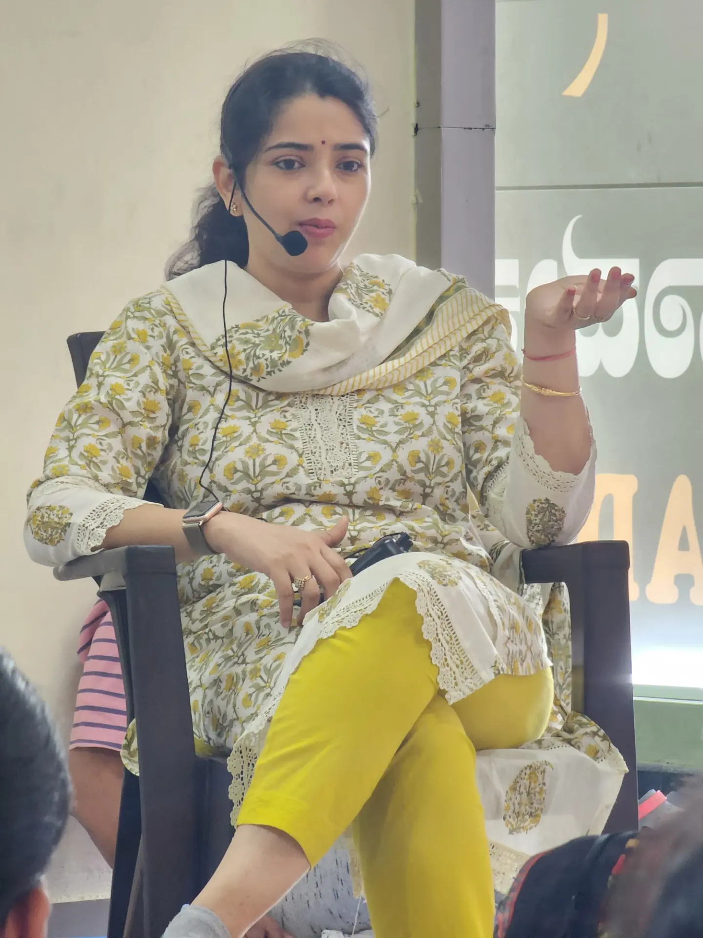 Neetu Tiwari speaking during the Q&A session